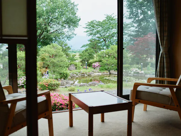 全ての客室から庭園を眺められます。