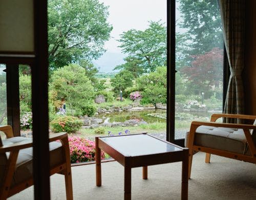 全ての客室から庭園を眺められます。