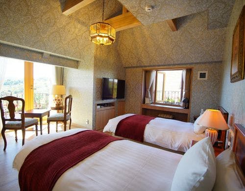 ツインルームの客室です。