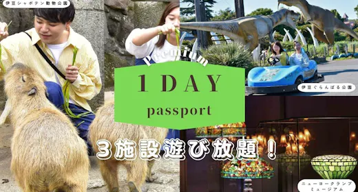 【2食付き】リニューアル記念!シャボテン公園グループ3園1day入園チケットプレゼント