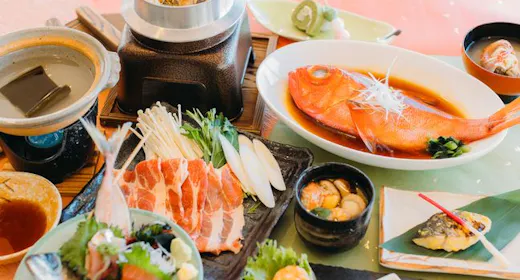 【2食付き】当館一番人気 伊豆を代表するお魚で贅沢三昧!!豪華金目鯛姿煮付き【全室オーシャンビュー】
