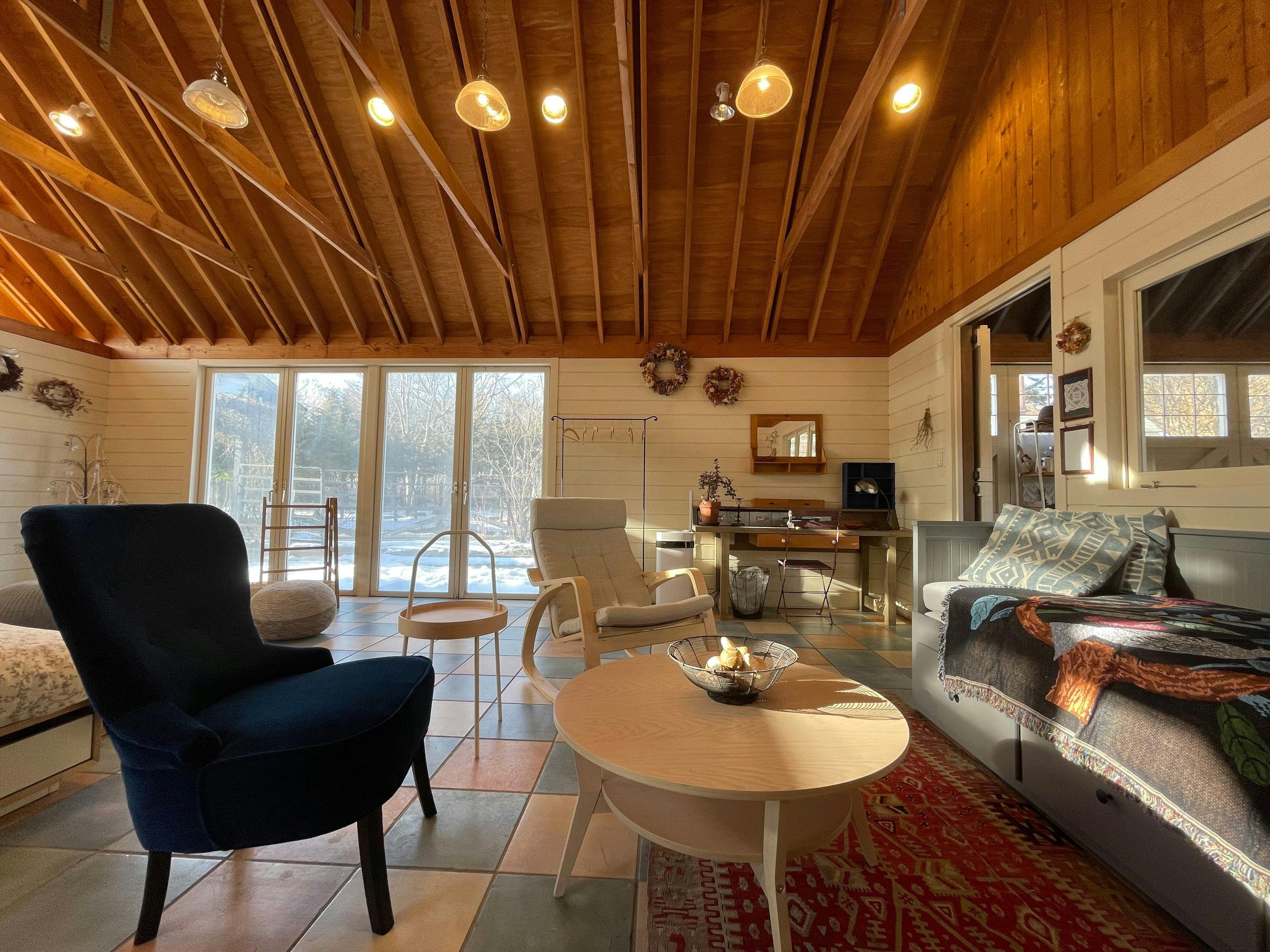 コテージMontanaのリビングスペースです。