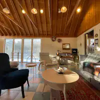 コテージMontanaのリビングスペースです。