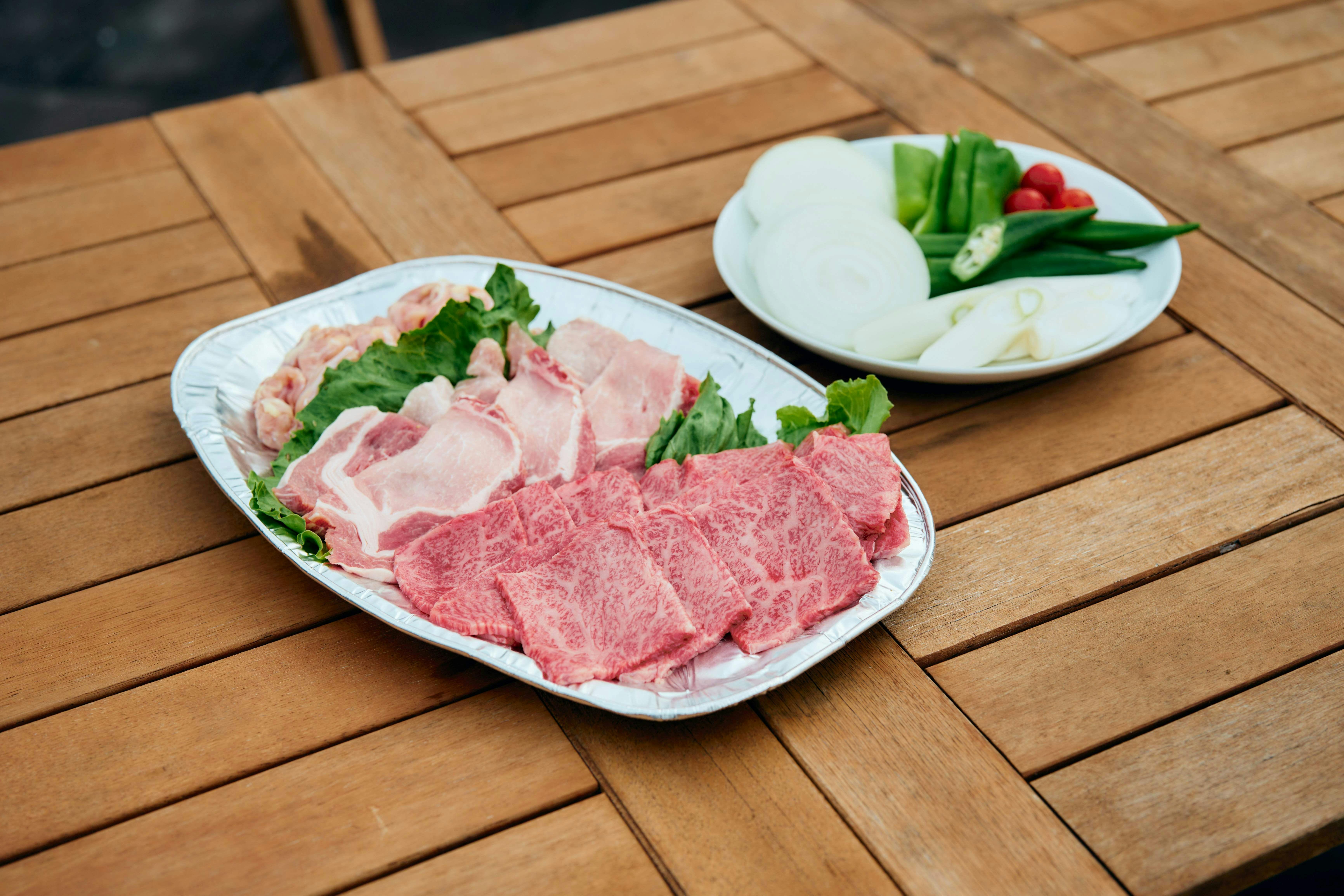 BBQ2人前・盛り付け例