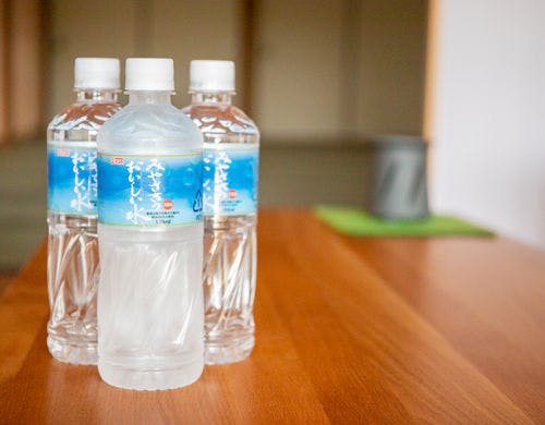 宿内の水は宮崎の水をご提供