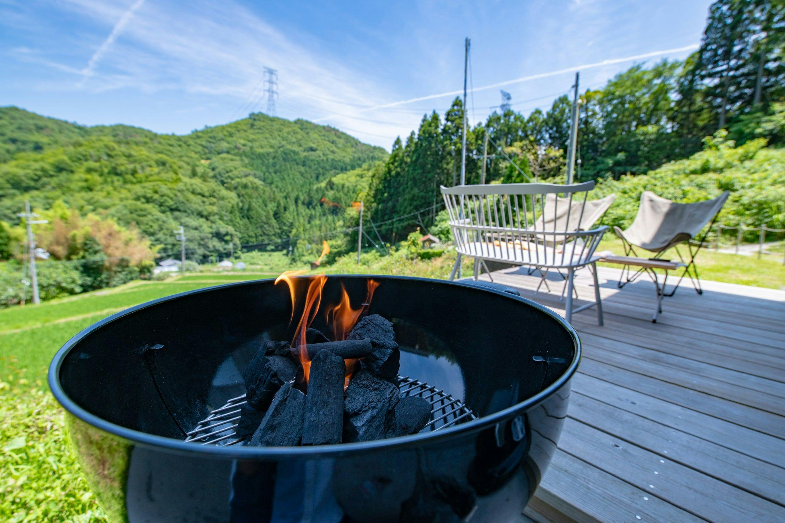 炭やトング・着火剤等もご用意します