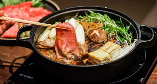 【北郷温泉入浴券付き】夕朝食付き(牛鍋)