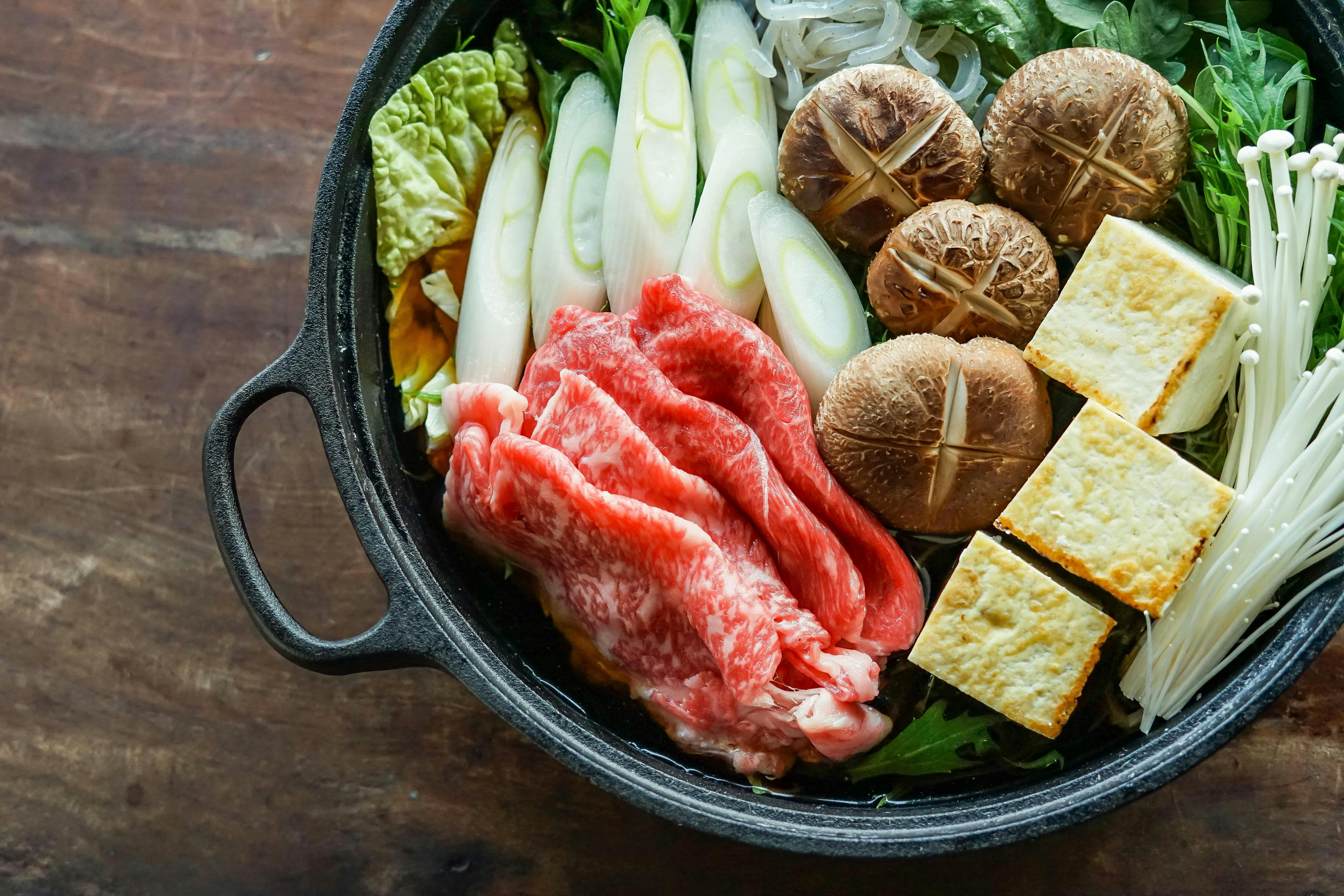 宮崎牛2種食べ比べ牛鍋