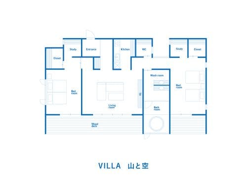 VILLA山と空（間取図）