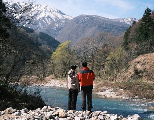 打波川と荒島岳