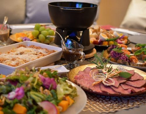 チーズフォンデュ　鍋プラン例