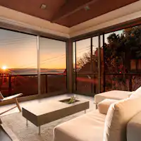 ・【リビング】夕焼けを見ながら寛ぐひと時