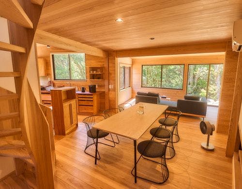 全部屋の中心となるリビングダイニング