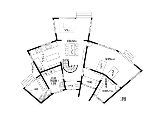 １階フロア間取り図
