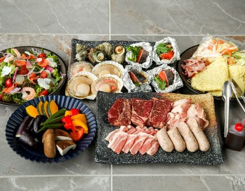 【夕食】BBQプラン(調理前)