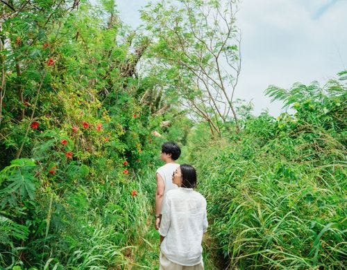 ビーチまでの道のり（徒歩1分）