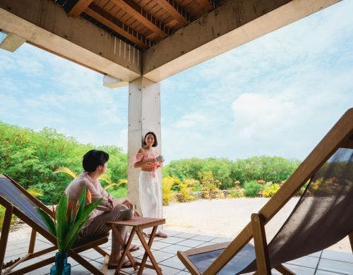 1階月の部屋パティオエリア