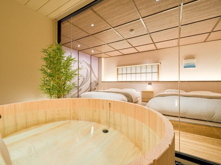 ヒノキの香りと和を堪能できます