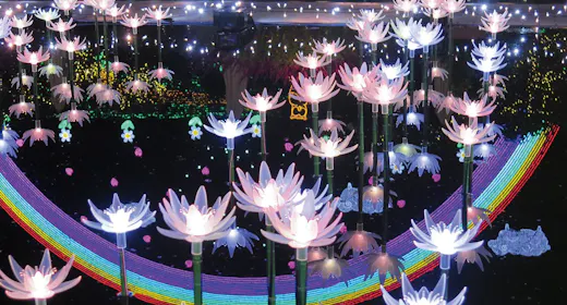 【冬のイルミネーションを満喫】あしかがフラワーパーク 光の花の庭 2026 入場券付(朝食付き)