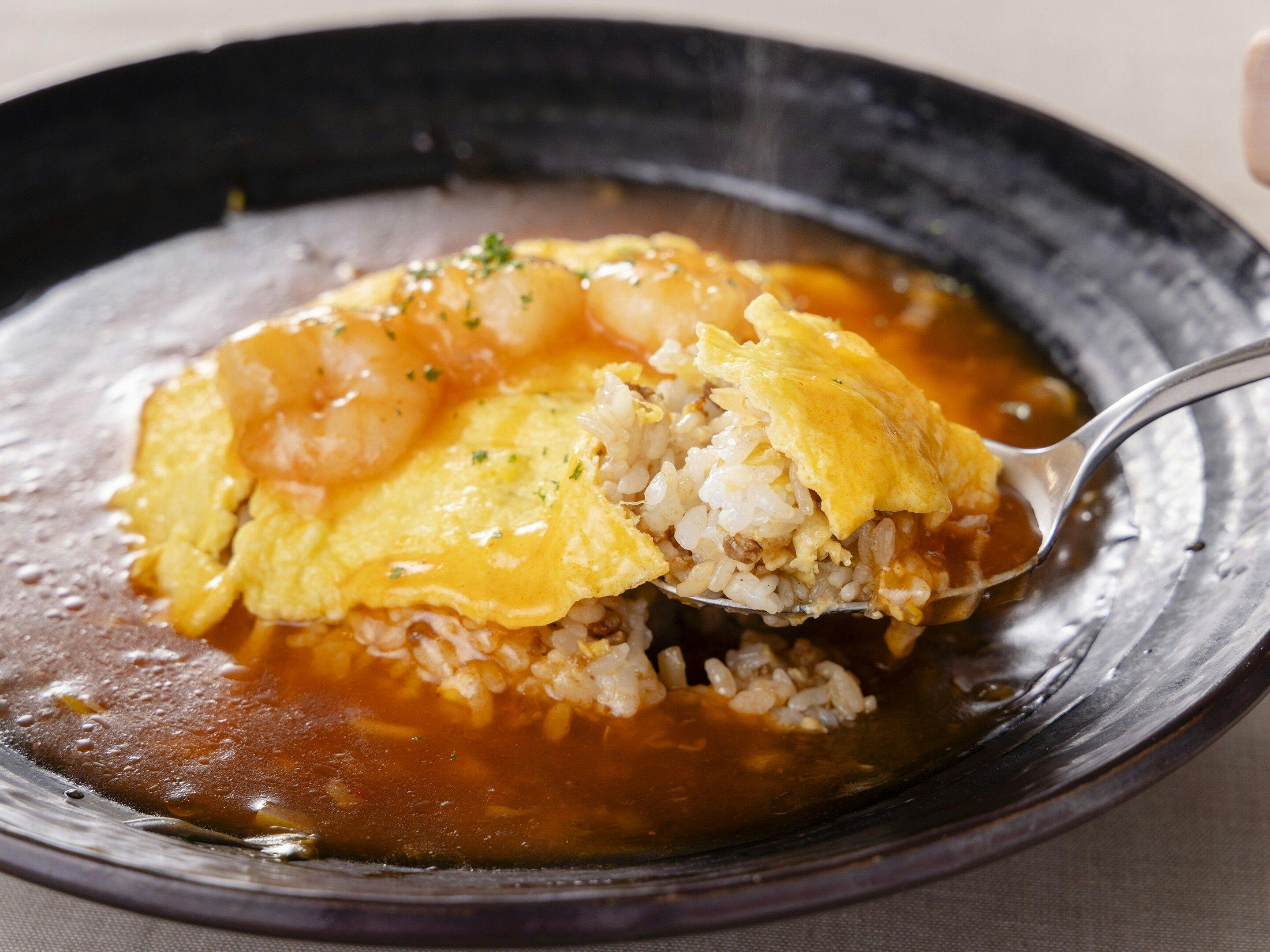 【อาหารเย็น】ออมจัง ซอสกุ้งผัดพริก