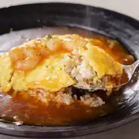 【อาหารเย็น】ออมจัง ซอสกุ้งผัดพริก