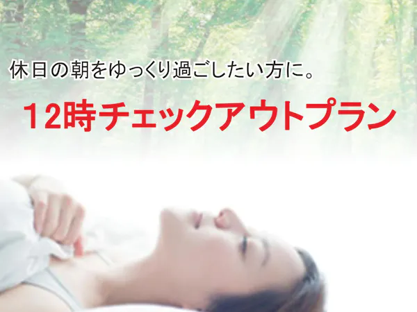 【12時チェックアウトプラン】朝はゆったり(朝食無料・隣接提携駐車場有)