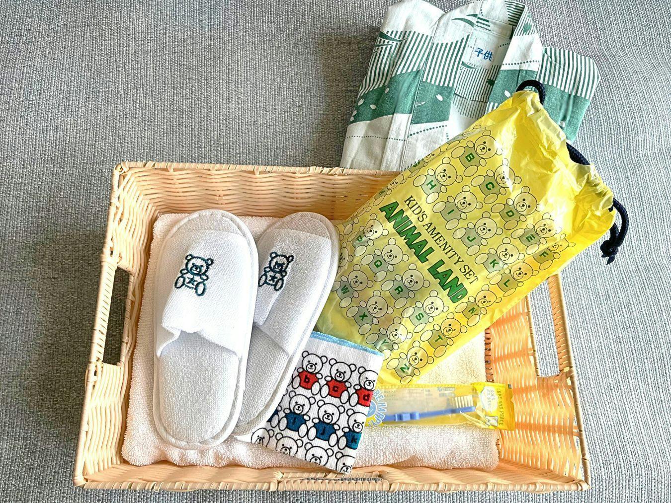 ６歳未満用アメニティと寝間着※イメージ