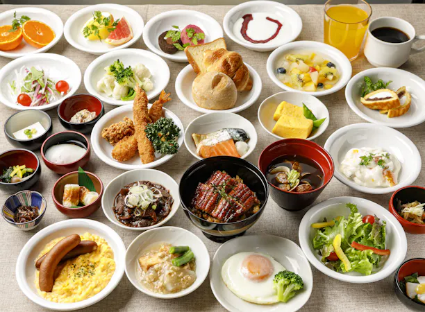 【朝食】味めぐり横丁ご当地一品と彩り朝食