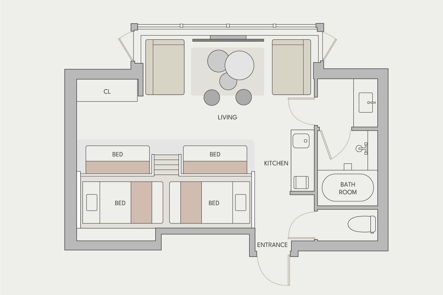 バンクスイート間取り図