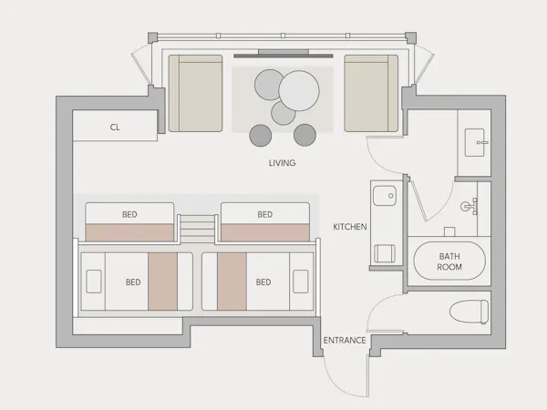 バンクスイート間取り図