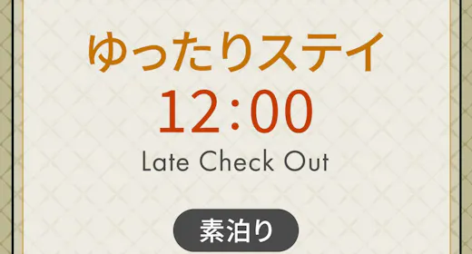 ゆったりステイ 12:00アウトプラン < 素泊り >