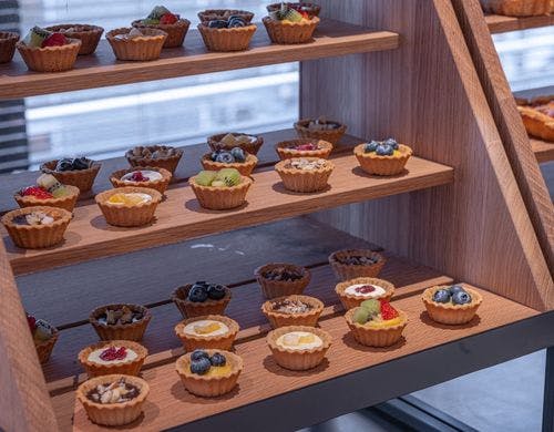 見た目もかわいいタルトは、デザートに