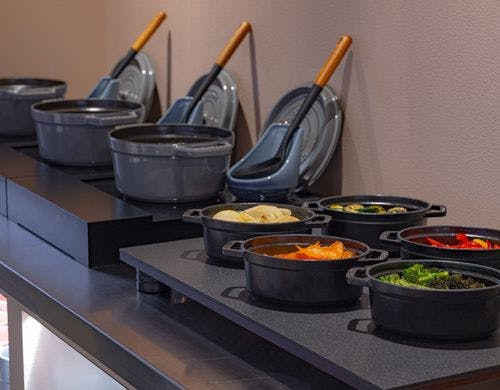 スープ3種と自然な甘さが味わえる焼き野菜