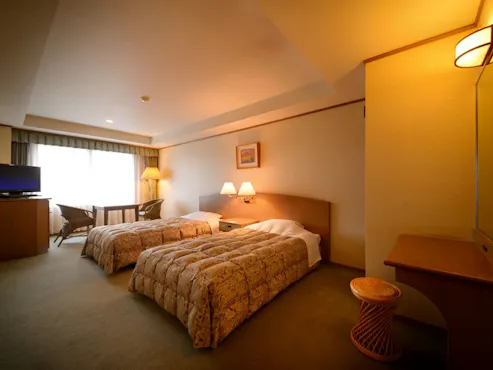 ห้องพักเตียงคู่กว้างขวาง