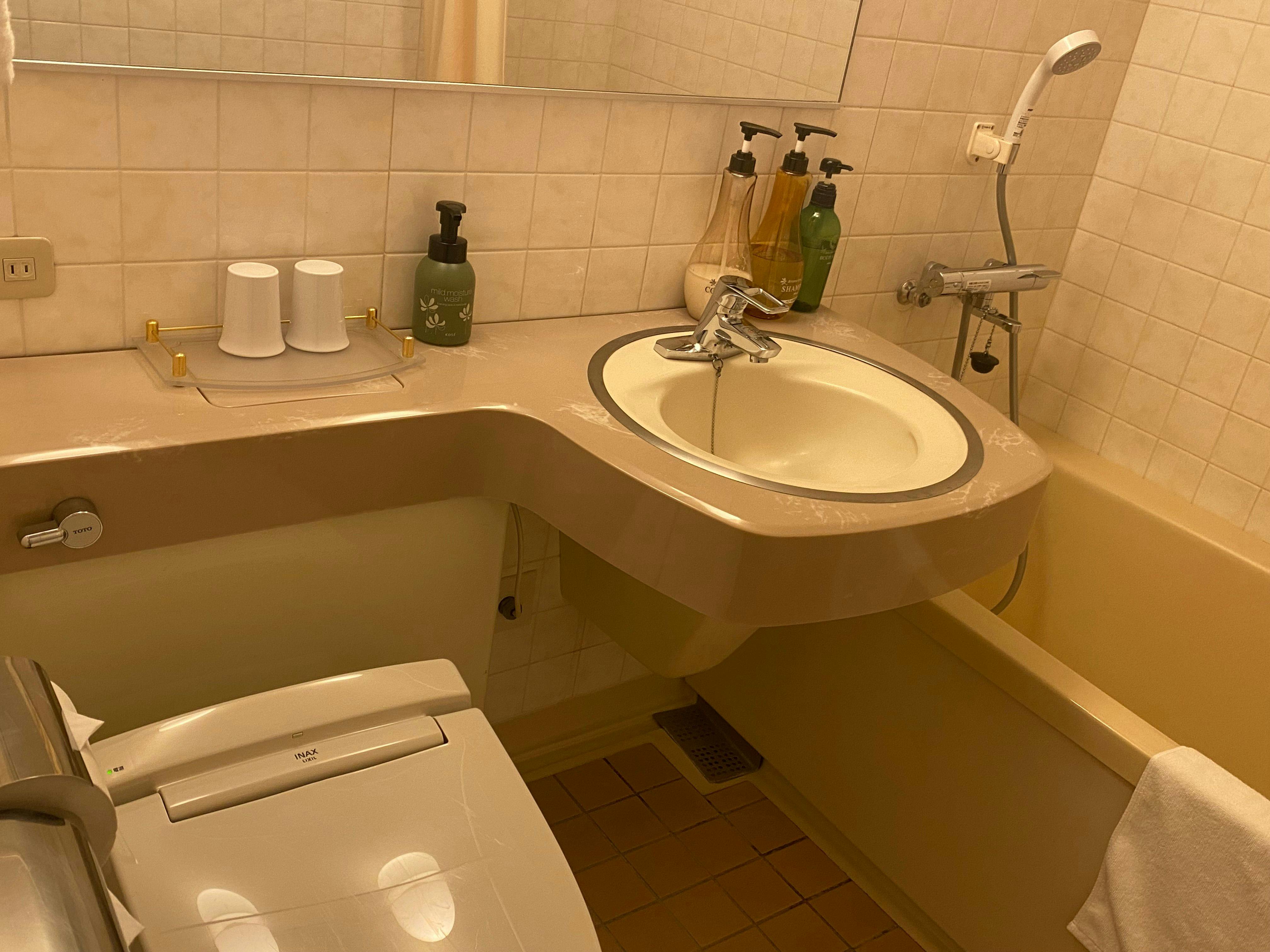 Kamar mandi unit (toilet dan shower dalam satu ruangan)