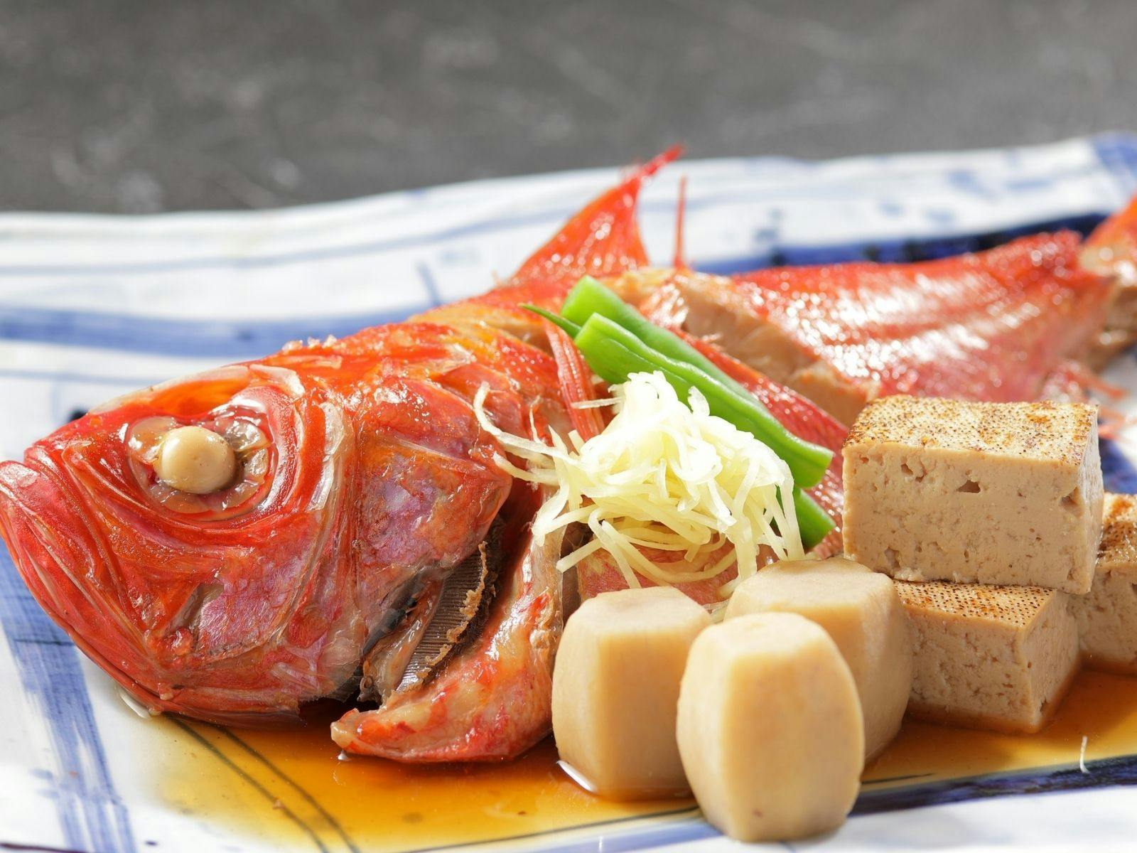 ปลากะพงแดงต้มซีอิ๊ว