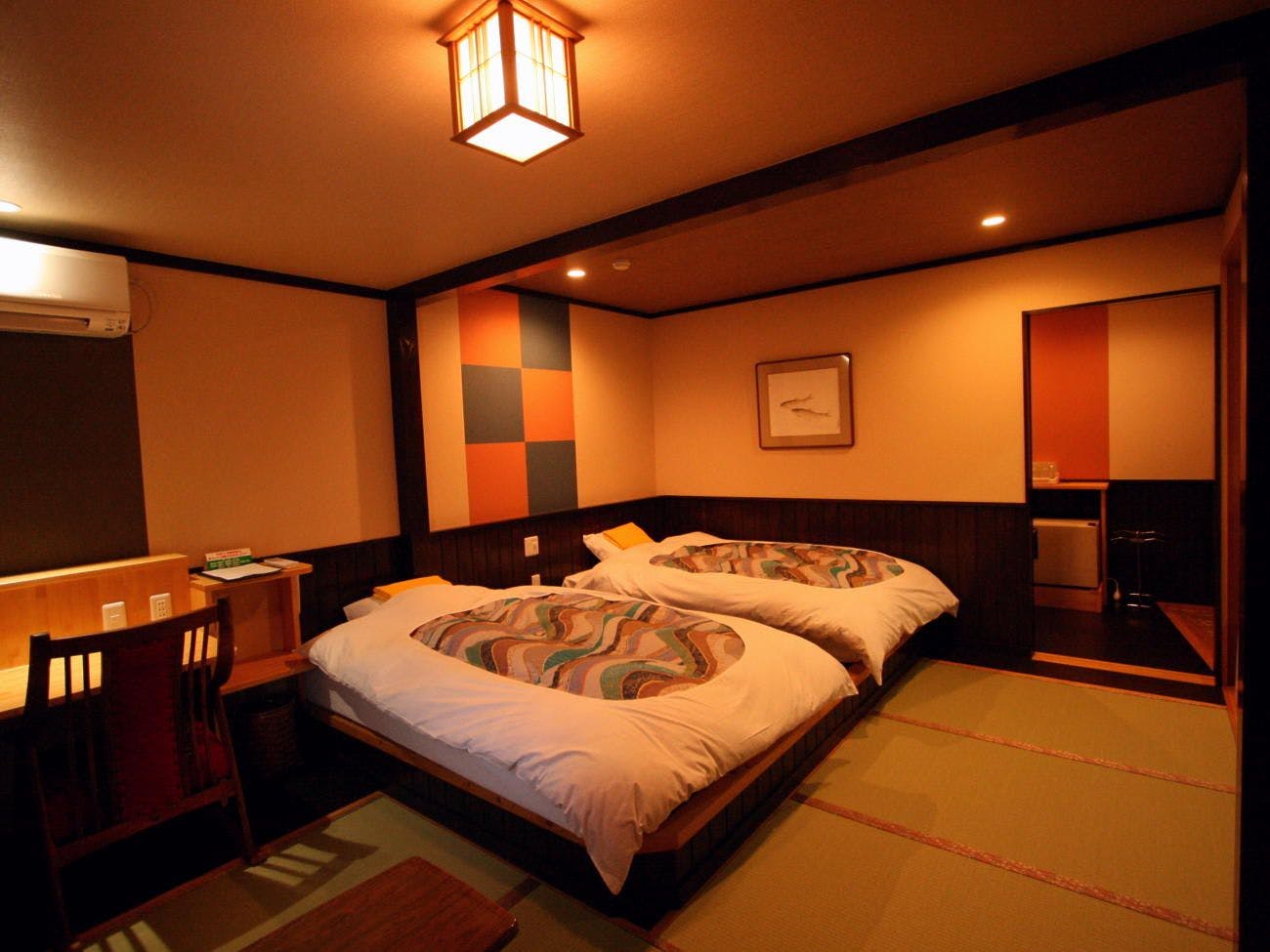 ห้องเตียงคู่แบบญี่ปุ่นสมัยใหม่ [ปลอดบุหรี่]