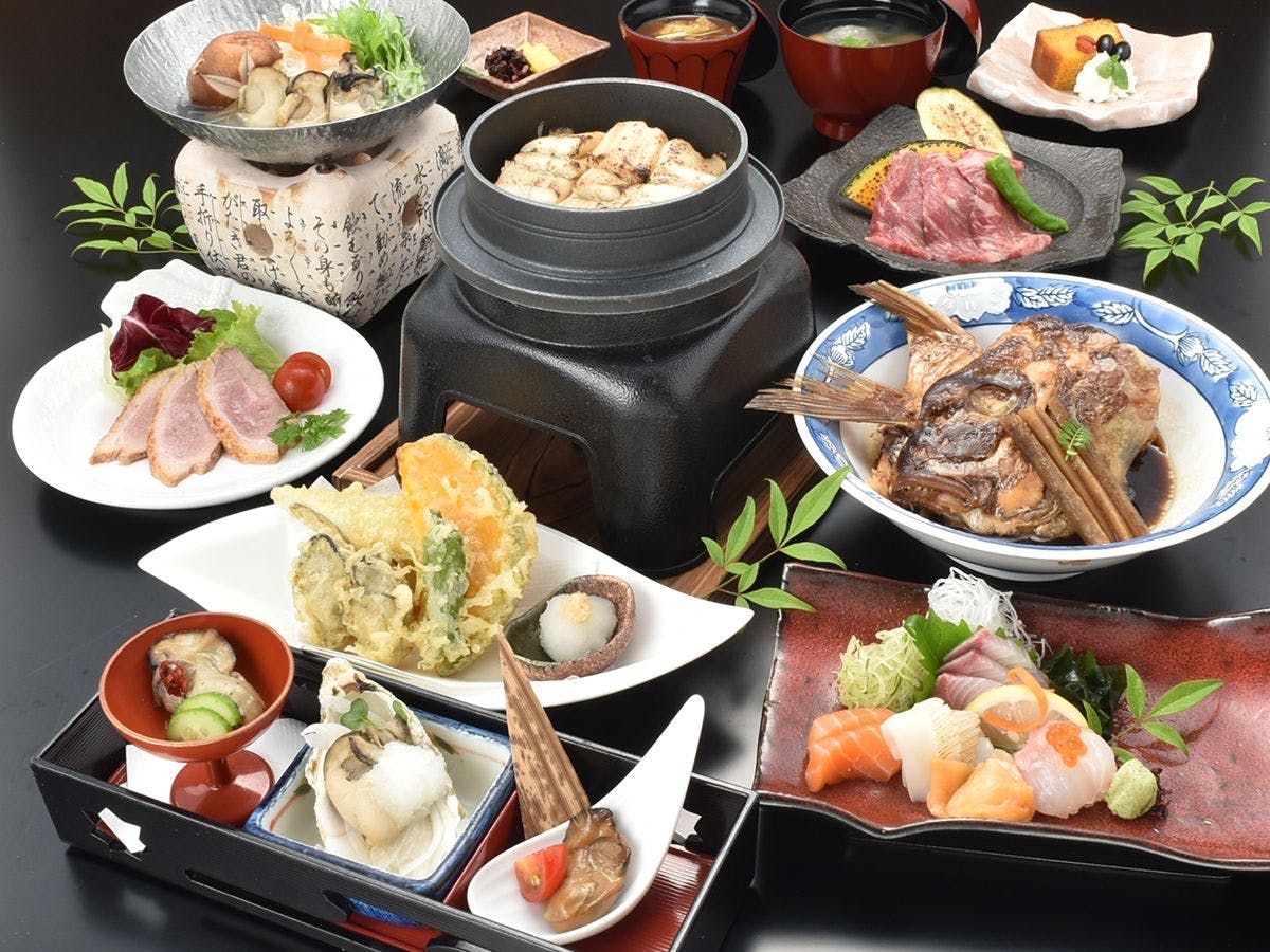 ฮิโรชิมา บีฟ รวม ☆ อาหารไคเซกิ มิยาจิมะ ※ ตัวอย่างเมนู