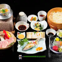 도자기판에 구운 닭고기