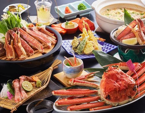 蟹会席蟹半身付き（写真は蟹２人前）