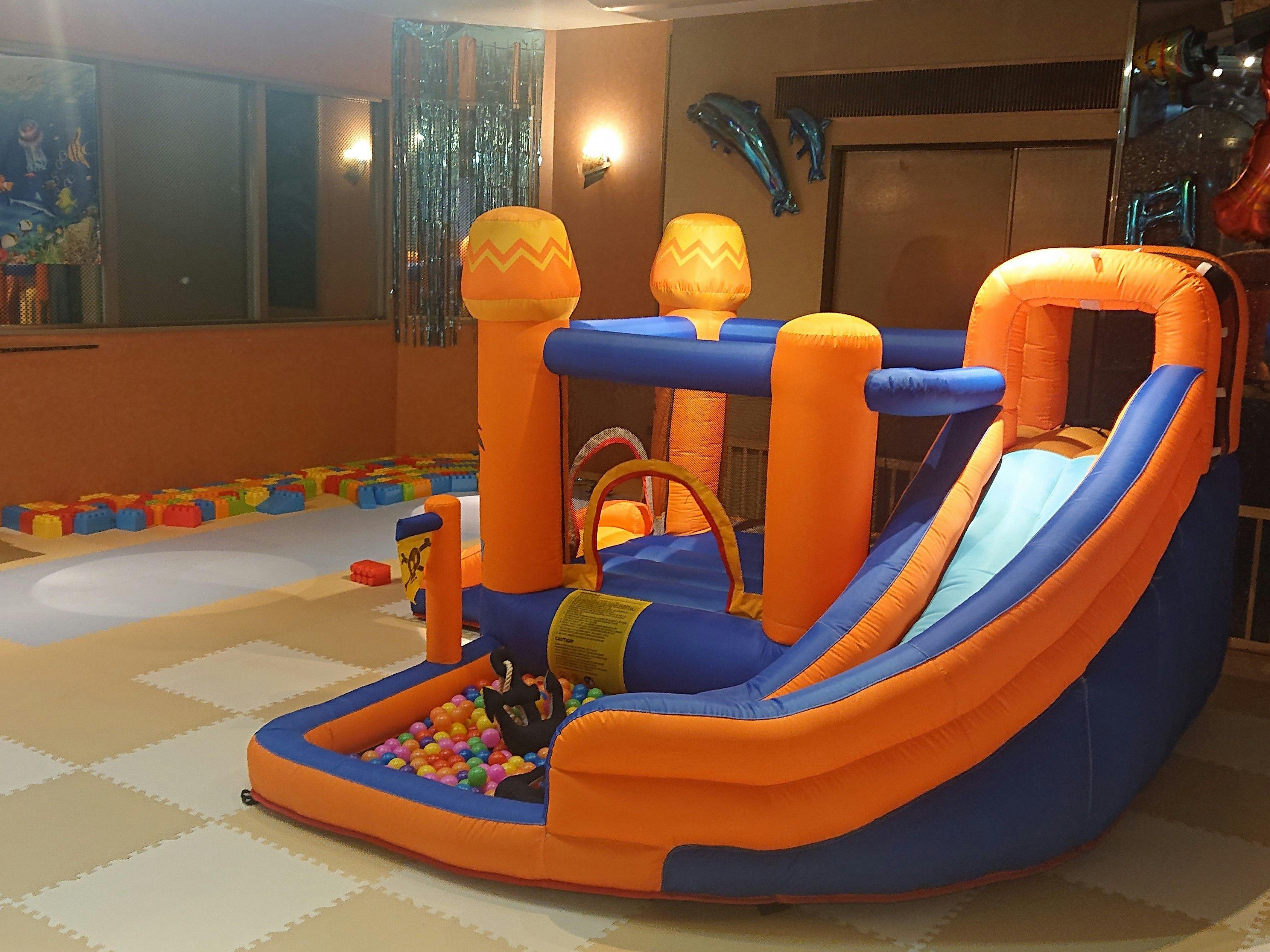 【ห้องเด็ก】เครื่องเล่นเป่าลม & บล็อกสไตล์เลโก้