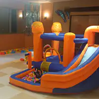 【ห้องเด็ก】เครื่องเล่นเป่าลม & บล็อกสไตล์เลโก้