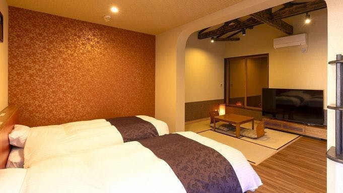 ห้องพักสไตล์ญี่ปุ่น-ตะวันตกที่ปรับปรุงใหม่【1 ห้อง】พร้อมอ่างอาบน้ำกึ่งกลางแจ้ง.