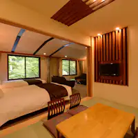 Kamar Deluxe Jepang dan Barat Bebas Rokok 40㎡ dengan Bathtub.