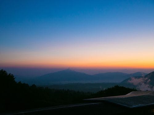 ■山際の夕焼け■