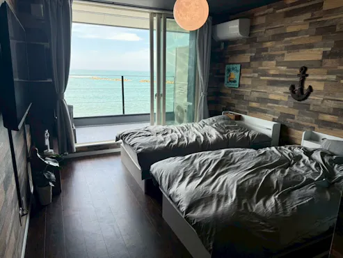 Kamar Twin dengan Pemandangan Samudra Pasifik