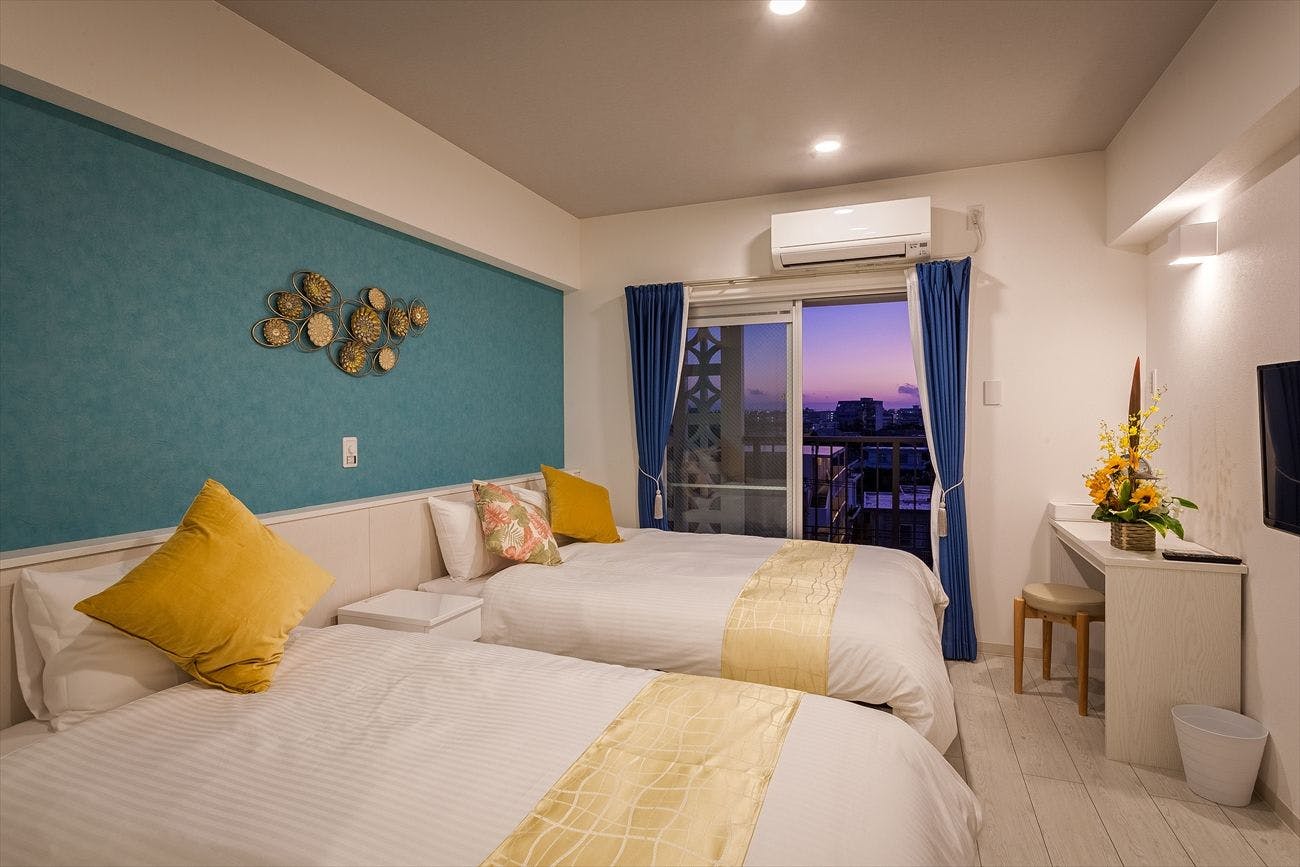【ห้องทวินขนาดใหญ่】กว้างขวาง 25 ตร.ม. รองรับได้สูงสุด 3 ท่าน