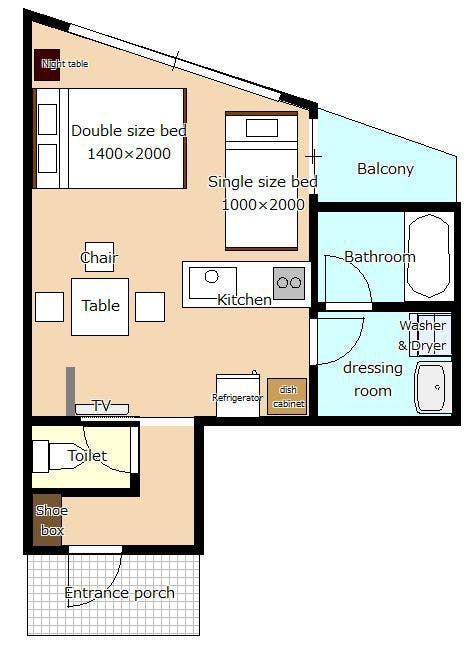 Room 102 layout diagram