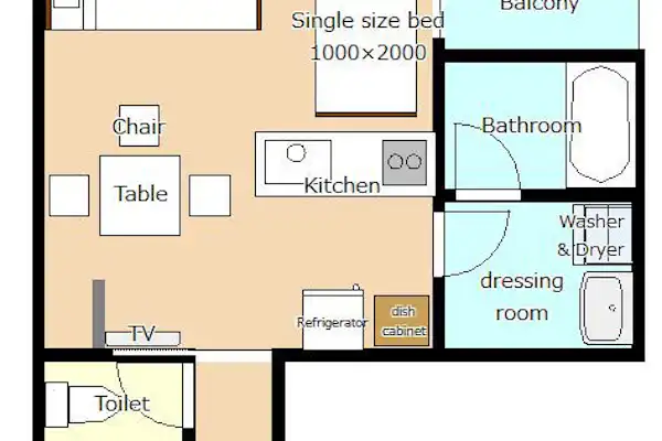 Room 102 layout diagram