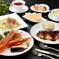 ◆ดินเนอร์ซี่โครงหมูและกุ้งย่าง